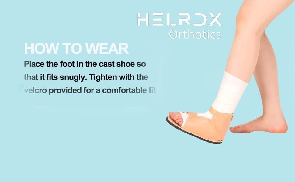 Helrdx Orthotics Cast Shoes For PlasterPost Operation Surgery Gypsum Shoe Open Toe Foot Fracture Recovery Plaster Surgical Rehabilitation Adjustable Orthoshoes Anti-slip Shoes view 2