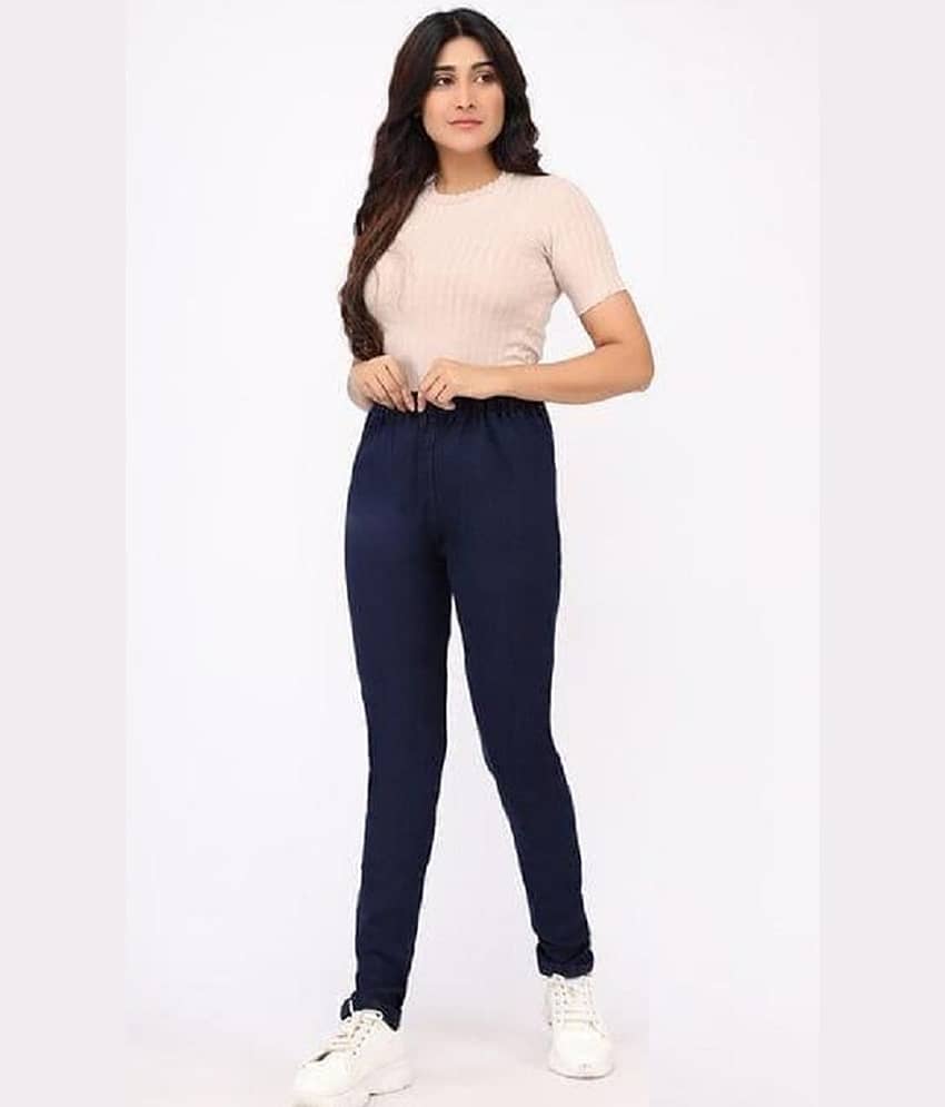 OuterWear - Dark Blue Denim Regular Fit Women's Jeans ( Pack of 1 ) view 2