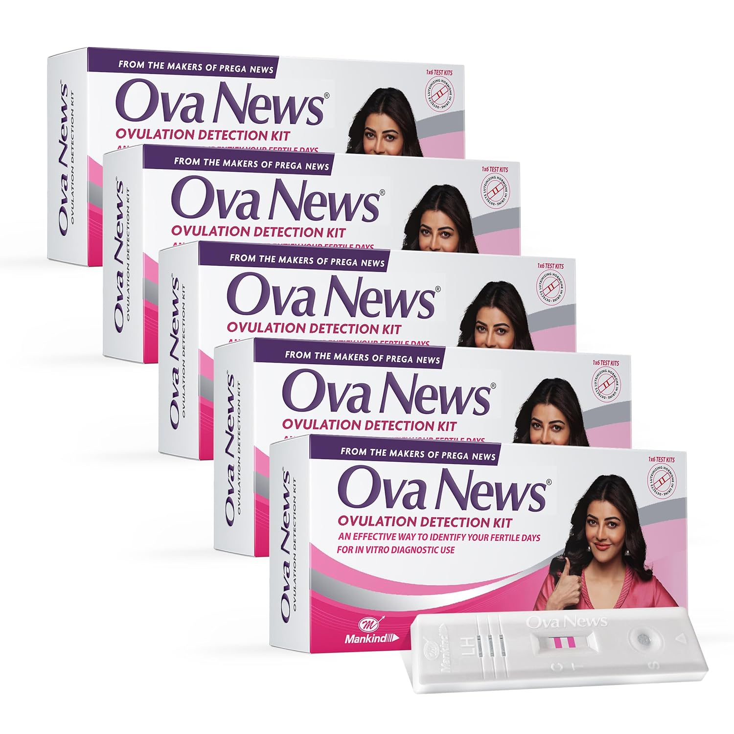 Ova News Ovulation Detection Kit by mankind Ovulation Kit (30 Tests Pack of 5) view 2
