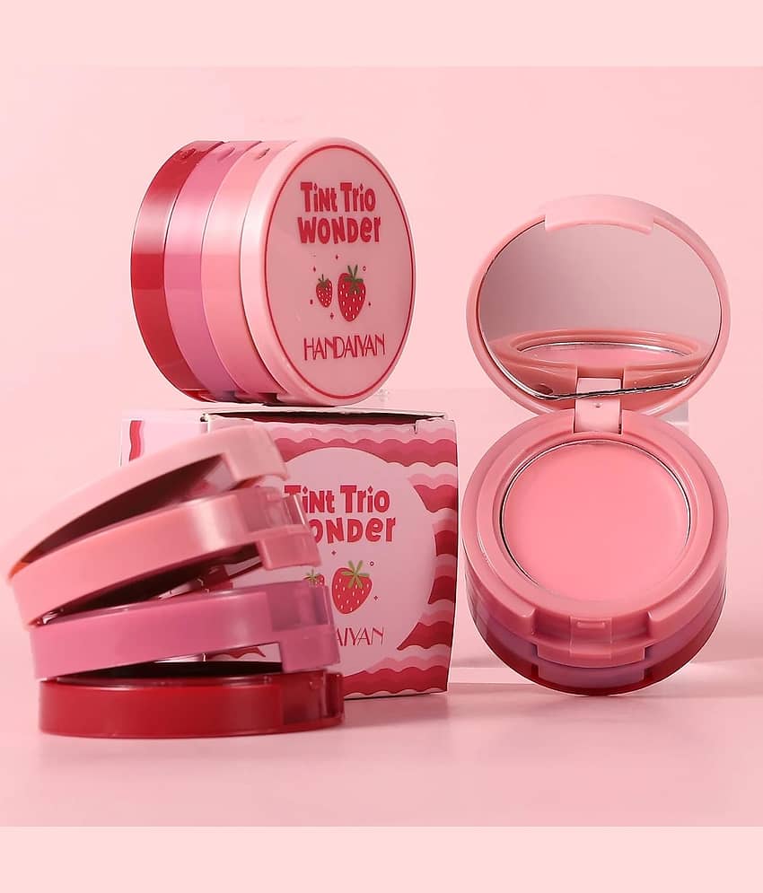 Adbeni 3 in 1 Tint Trio Wonder Matte & Cream Blush (Pink, Red, Peach) Multi 20 g view 2