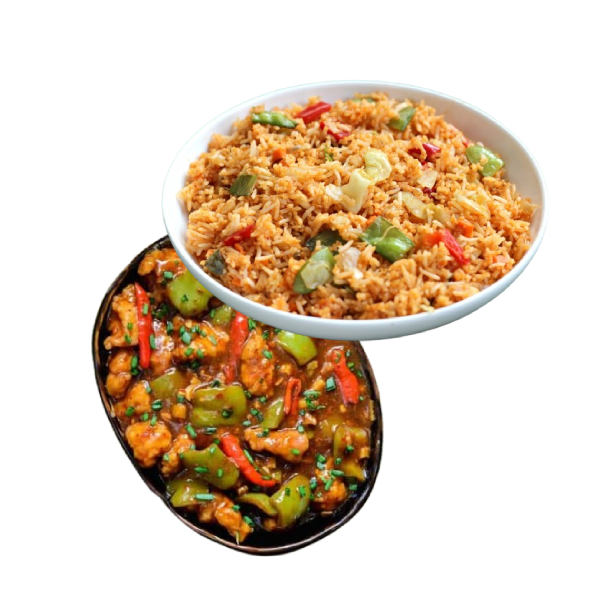 Chicken Hot Garlic With Rice Meal