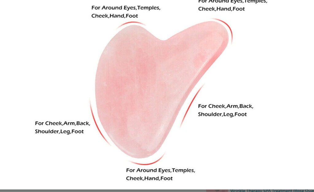 Getmecraft Rose Quartz Guasha Tool - Asian Beauty Secret, for Facial Microcirculation Removes Toxins Prevents Wrinkles Boost Radiance of Complexion - 100% Authentic & Genuine Rose Quartz view 2