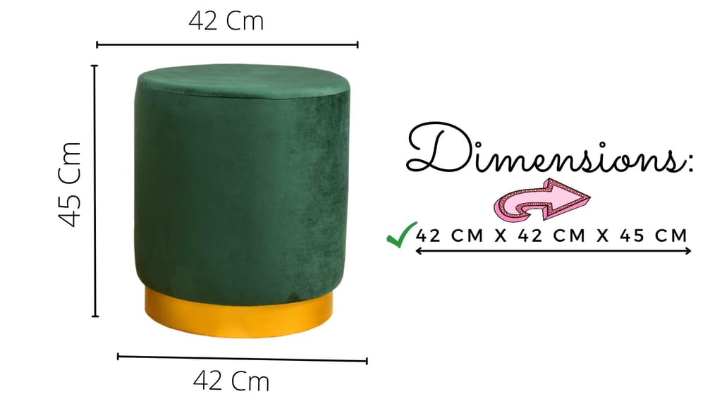 ShadowKart Sitting Stool Ottoman Pouffes for Living Room Sitting Bench Furniture Wooden Footrest Pouf Seat Puffy Foam Small Foot Stool for Office Home Decor, 16x16x18 Inch view 2