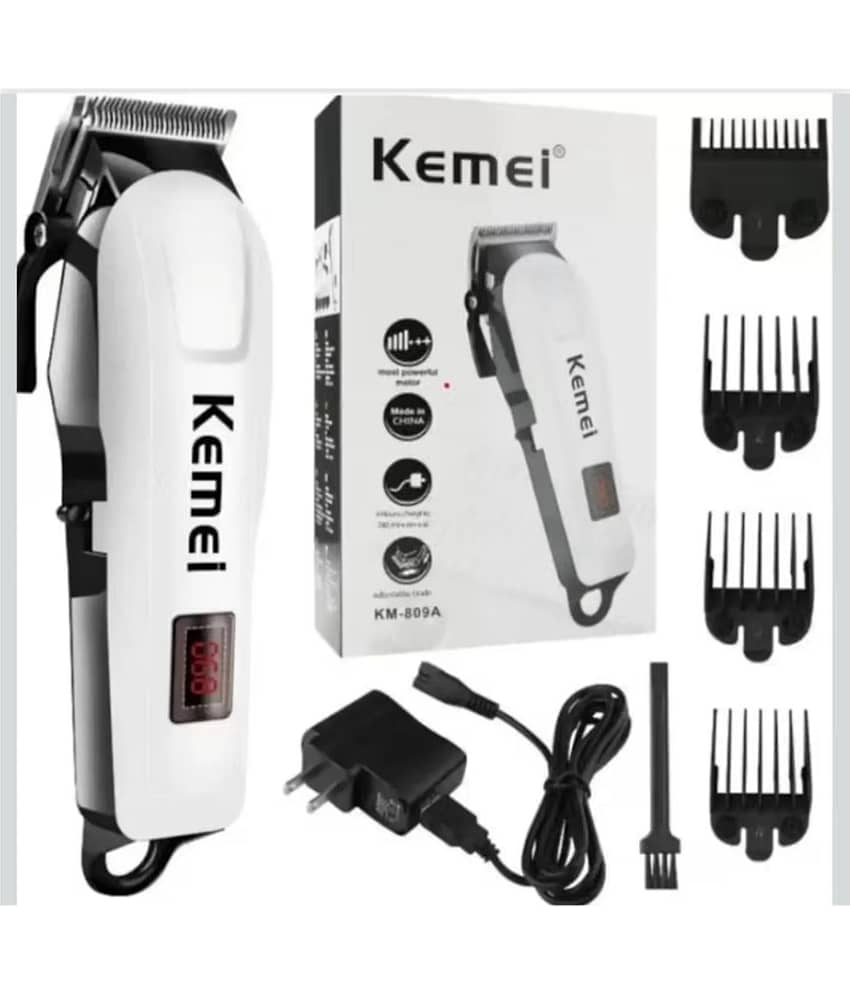 wagari KM-809A White Cordless,Corded Beard Trimmer With 240 minutes Runtime view 2