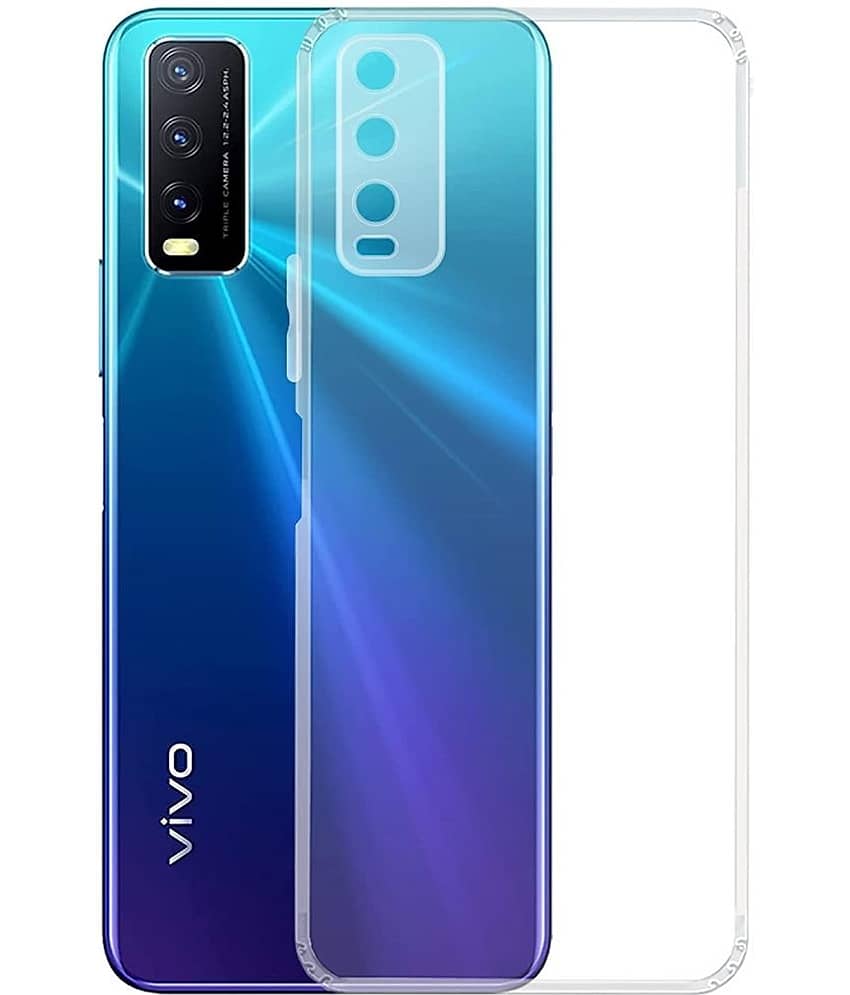 ZAMN - Transparent Silicon Silicon Soft cases Compatible For Vivo Y20G ( Pack of 1 ) view 2