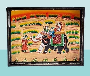 Black Wooden Tray Set view 2