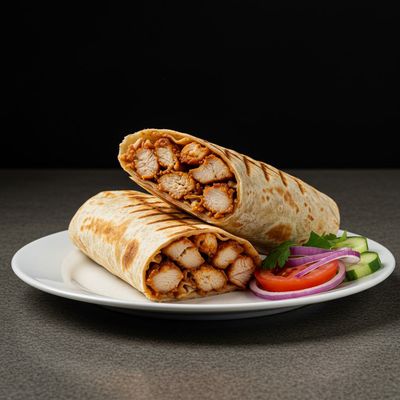 Special Chicken Somali Bread Shawarma without Salad