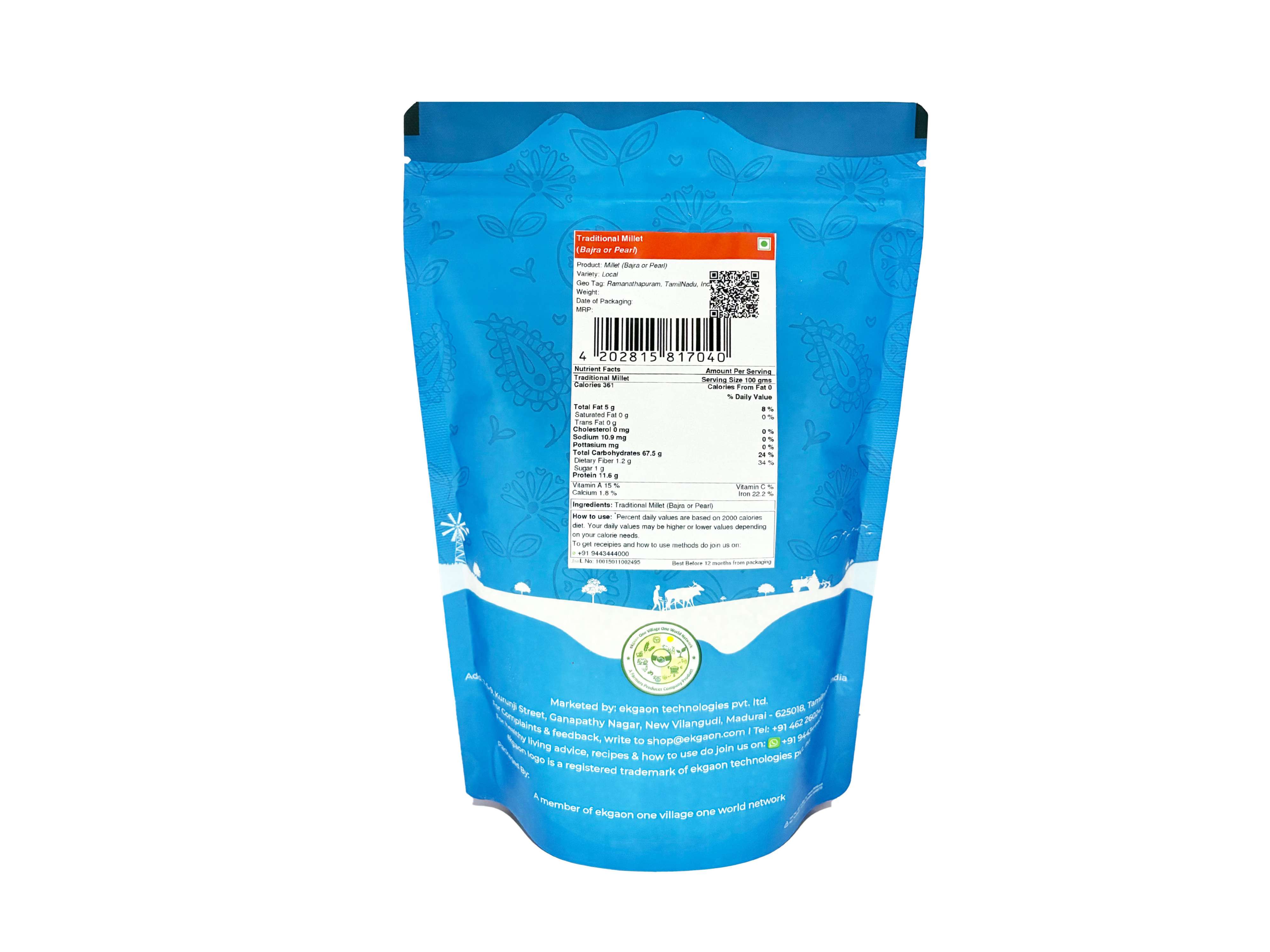 Ekgaon Traditional Millet (Bajra or Pearl) (1kg) view 2