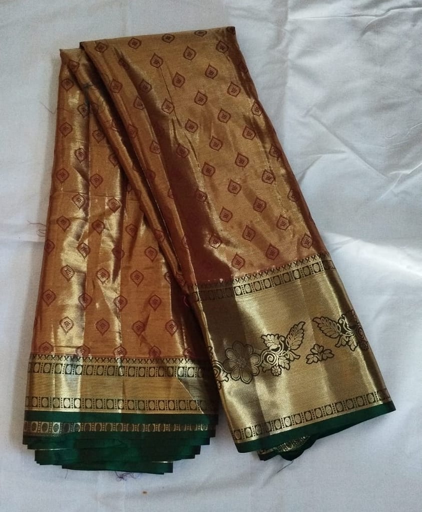 Women's Traditional Indian Silk Saree with Blouse Piece view 2