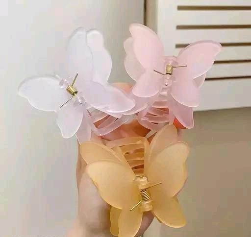 6 Pack combo Butterfly Hair claw clips matte butterfly hair jaw clips hair clips for thick hair accessories for women and girls