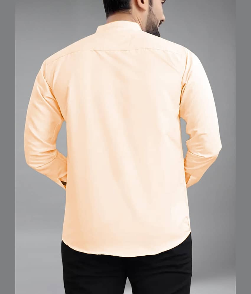 BHUVIKOO Cotton Blend Slim Fit Solids Full Sleeves Men's Casual Shirt - Khaki ( Pack of 1 ) view 2