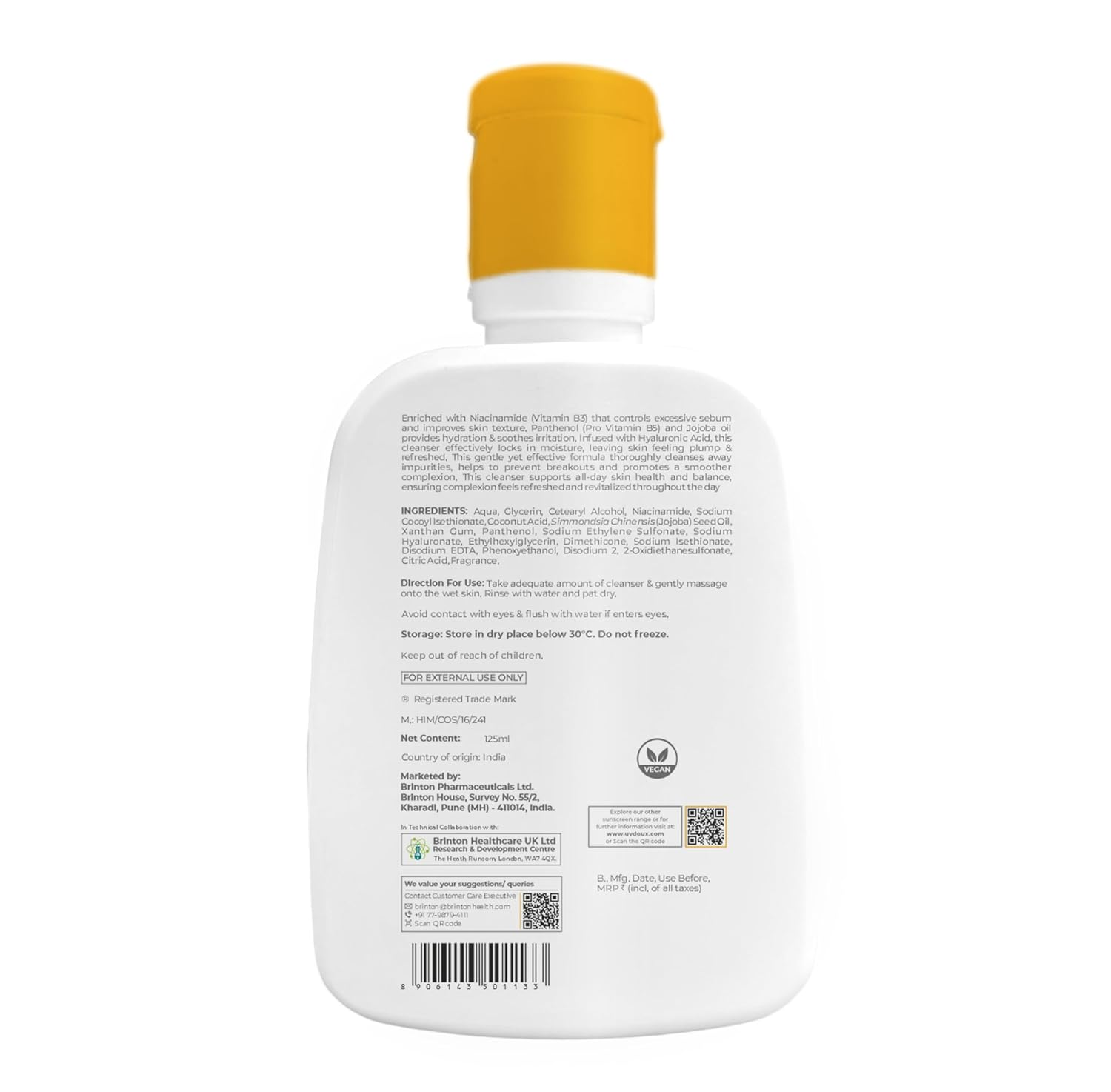 Brinton UV Doux Face Cleanser 125 ml (Pack of 2) view 2