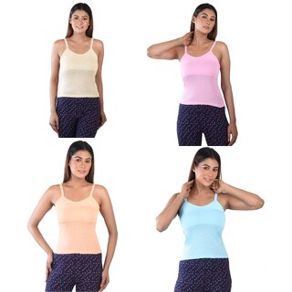 Ginash Women's Cotton Slips (Pack of 4)
