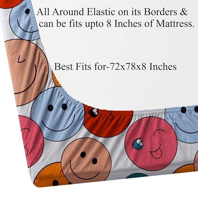 Homdazal Microfibre Abstract Queen Size Multi Color - Multi, Size - Queen view 2