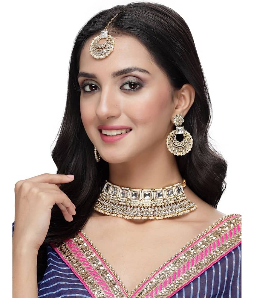 Sukkhi White Alloy Necklace Set ( Pack of 1 ) view 2
