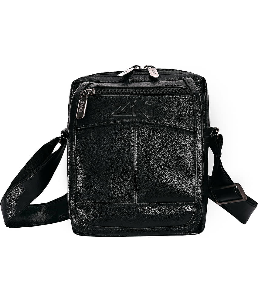 ZAIKO BAGS Black Solid Messenger Bag