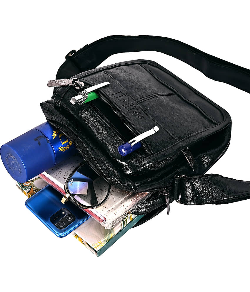 ZAIKO BAGS Black Solid Messenger Bag view 2