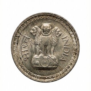 Both Side Same Error 50 Paise, India old Fancy Small Coin Silver Plated Series view 2