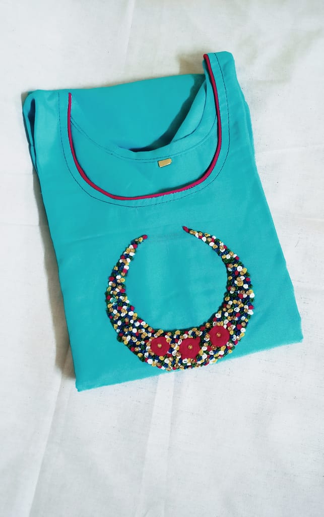 New Hand Work Cotton Reyon kurti