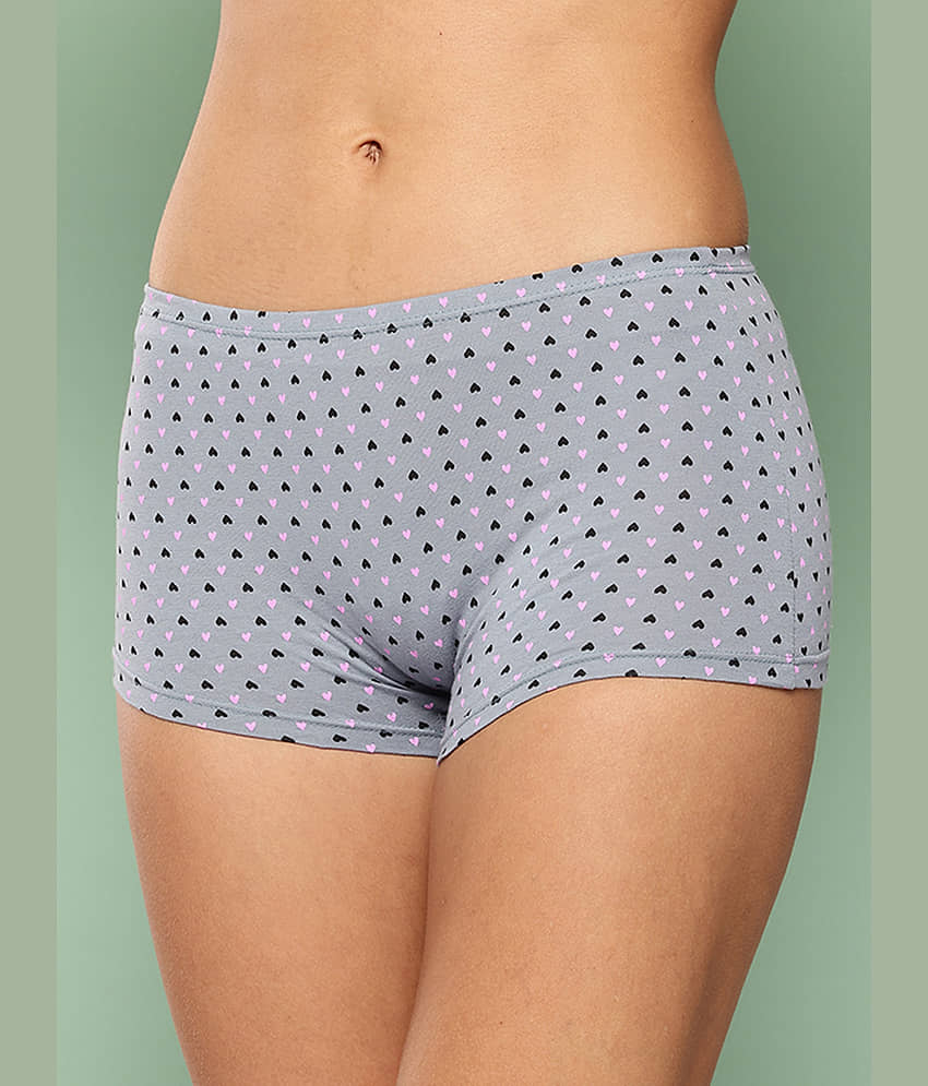 Leading Lady Cotton Boys Short ( Grey , Pack of 3 ) view 2