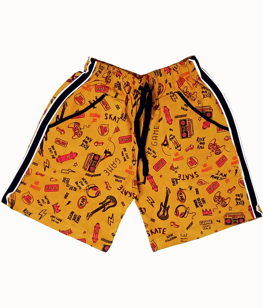 atlans Pack of 2 Cotton Blend Shorts For Boys ( Black ) view 2