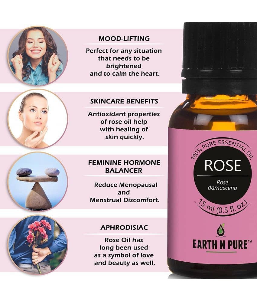 Earth N Pure - Rose Essential Oil 15 mL ( Pack of 1 ) view 2