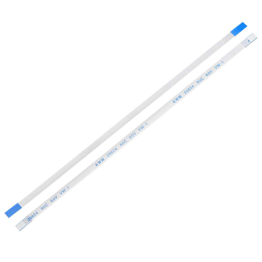 6 Pin 0.5mm Pitch 200mm Same Side Connection FFC Ribbon Flexible Flat Cable view 2