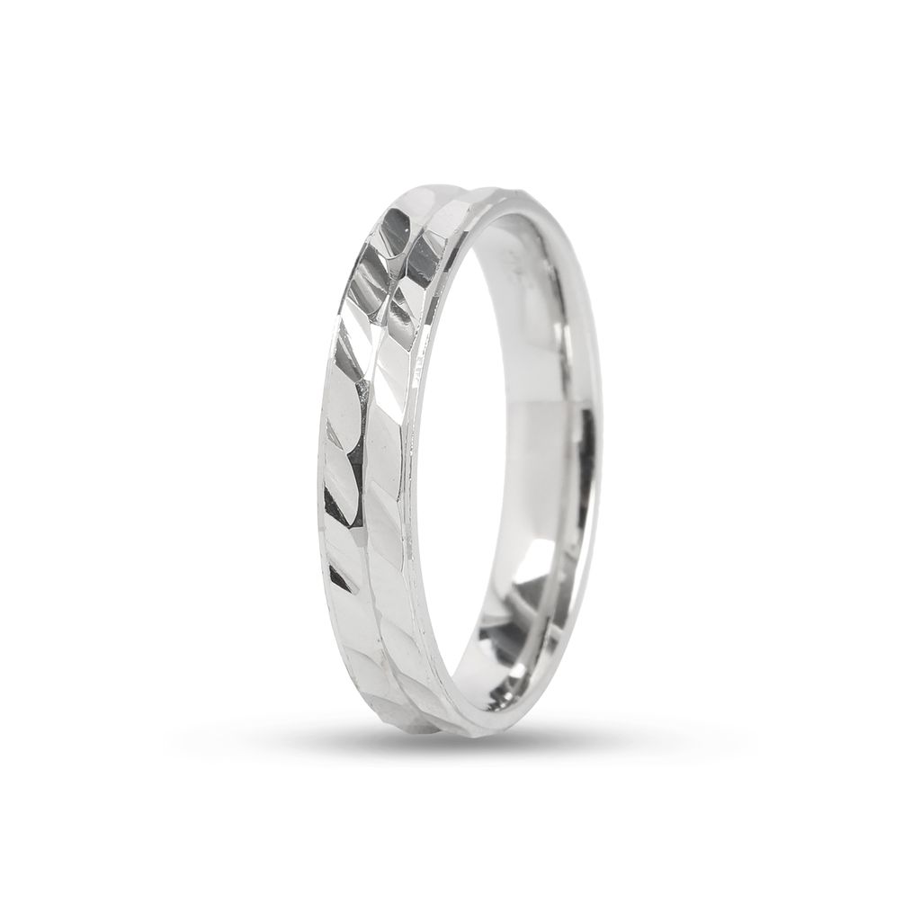 925 Sterling Silver Textured Band Ring for Men & Women | Classic Minimal Design | Daily Wear Ring I Weight - 2.89 gram