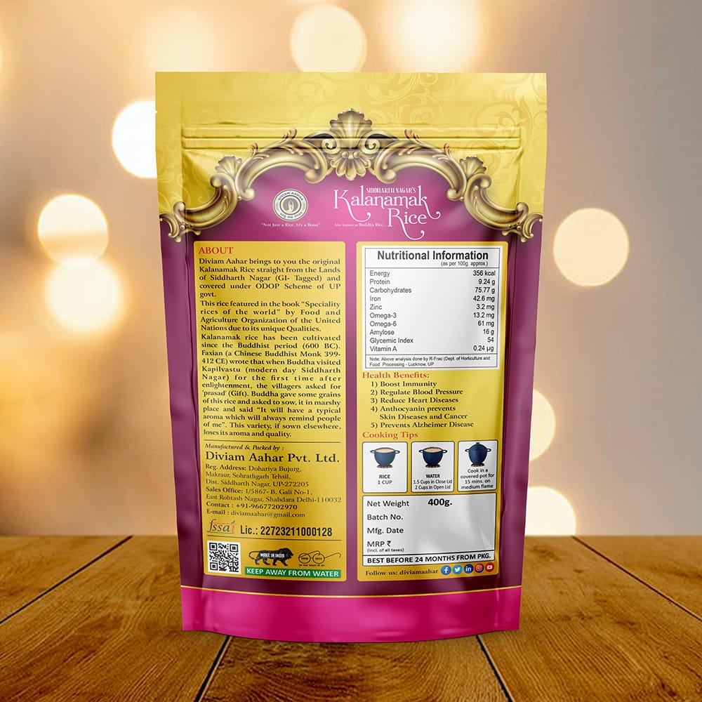 Kalanamak Rice Mini ( High Zinc, More iron, contain Omega 3&6, micronutrients like Anthocyanin and Vitamin) Low Glycemic Index view 2