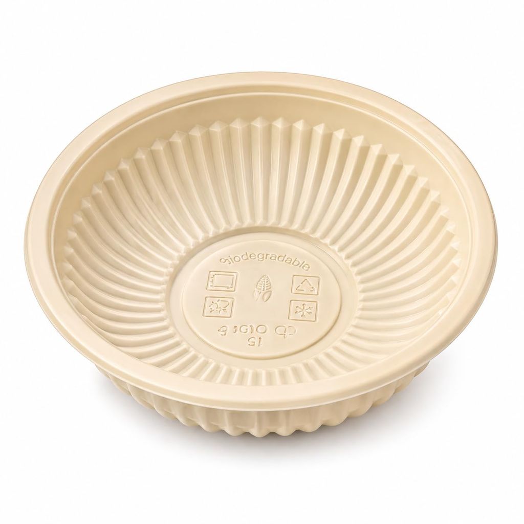 Eco-Friendly Cornstarch Disposable Bowls 190 ml (Pack of 25) – Biodegradable & Compostable, Leak-Proof, Microwave Safe, Plastic-Free Small Bowls for Soup, Curry, Dessert, Party Use (4 Inch)