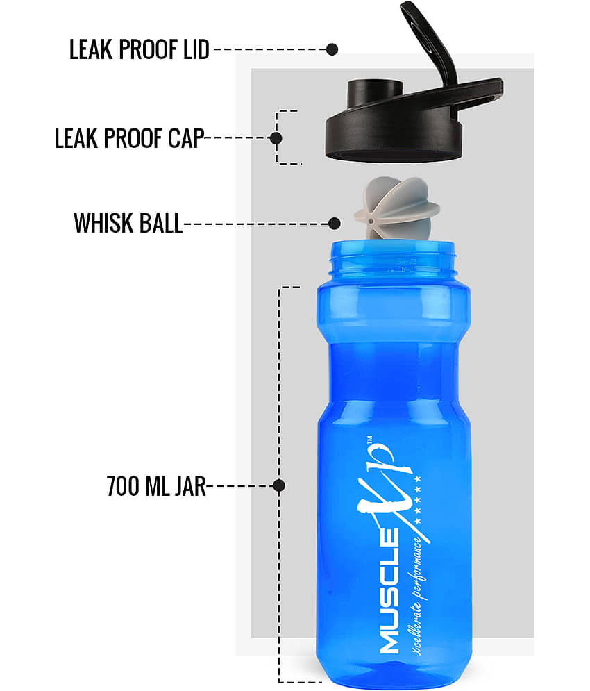 MuscleXP - Plastic Blue 700 mL Shaker ( Pack of 1 ) view 2