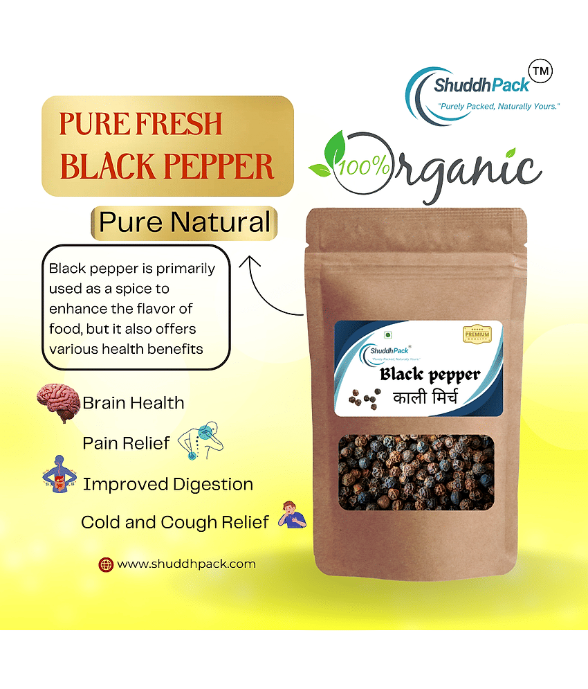 ShuddhPack kali mirch 150 gm