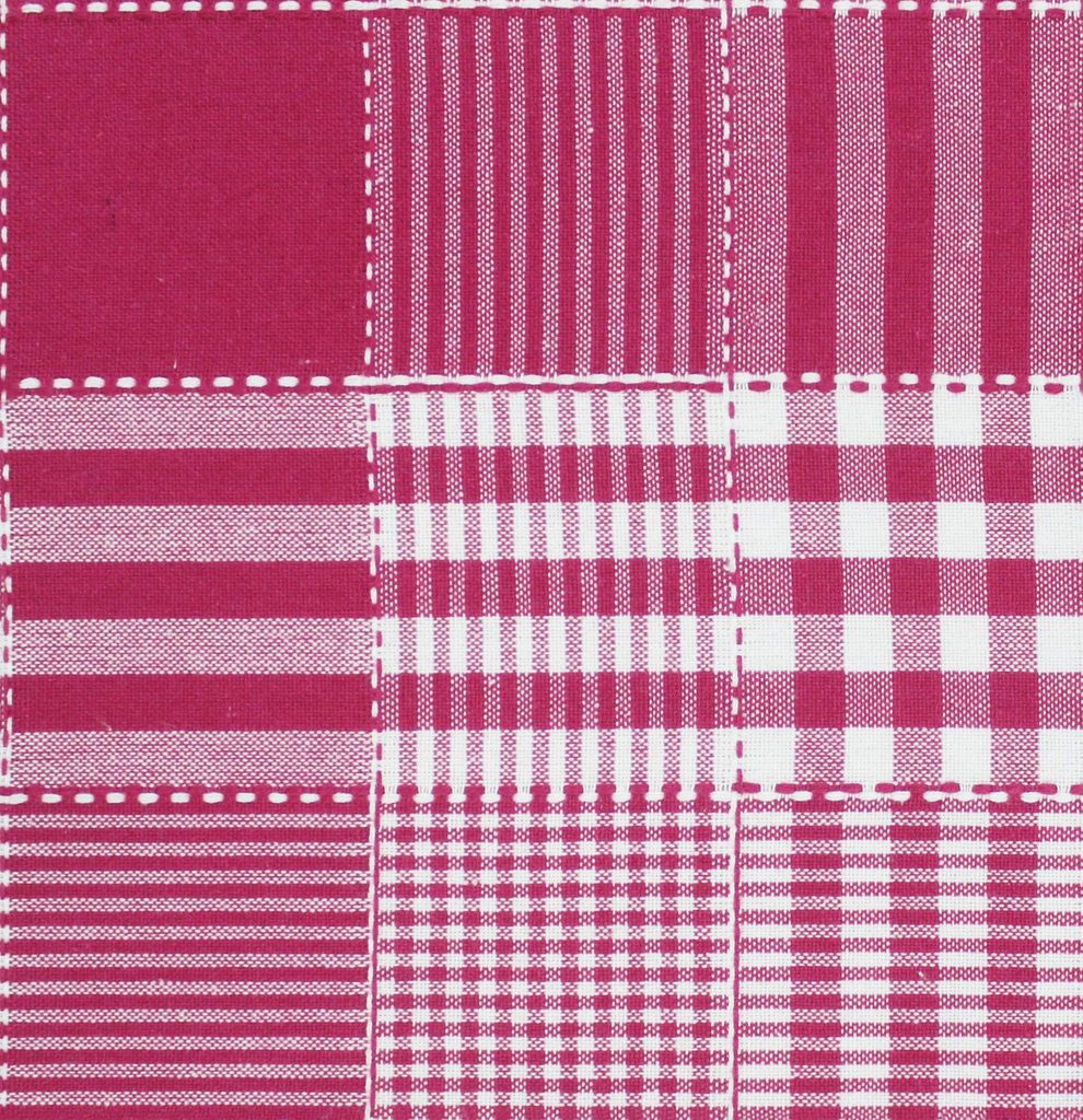 AIRWILL 100% Cotton Checkered Pattern 4 Seater Square Table Cover Sized, 56x56 inches (Pink,White, Pack of 1) view 2