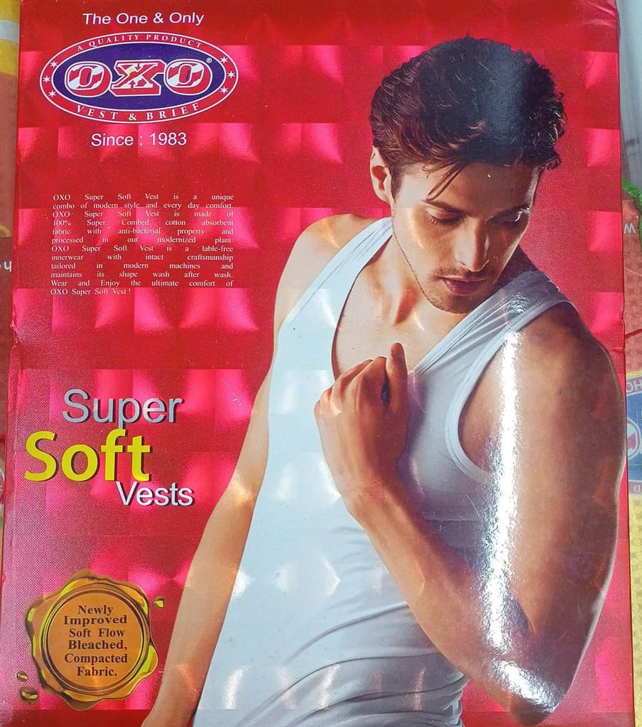 Men's Sleeveless Cotton Vest-White view 2