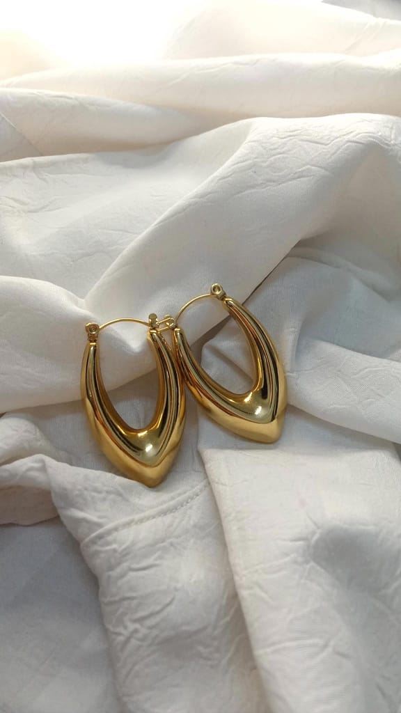 Golden Edge Hoops view 2