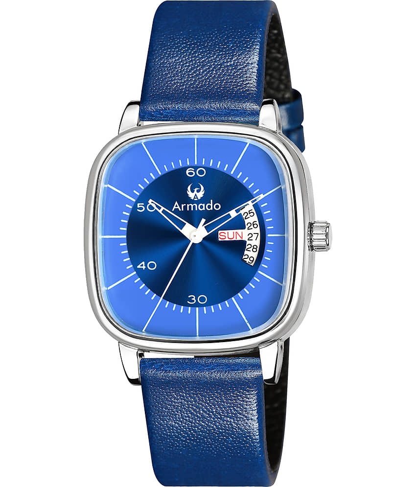 Armado Black Leather Analog Men's Watch view 2