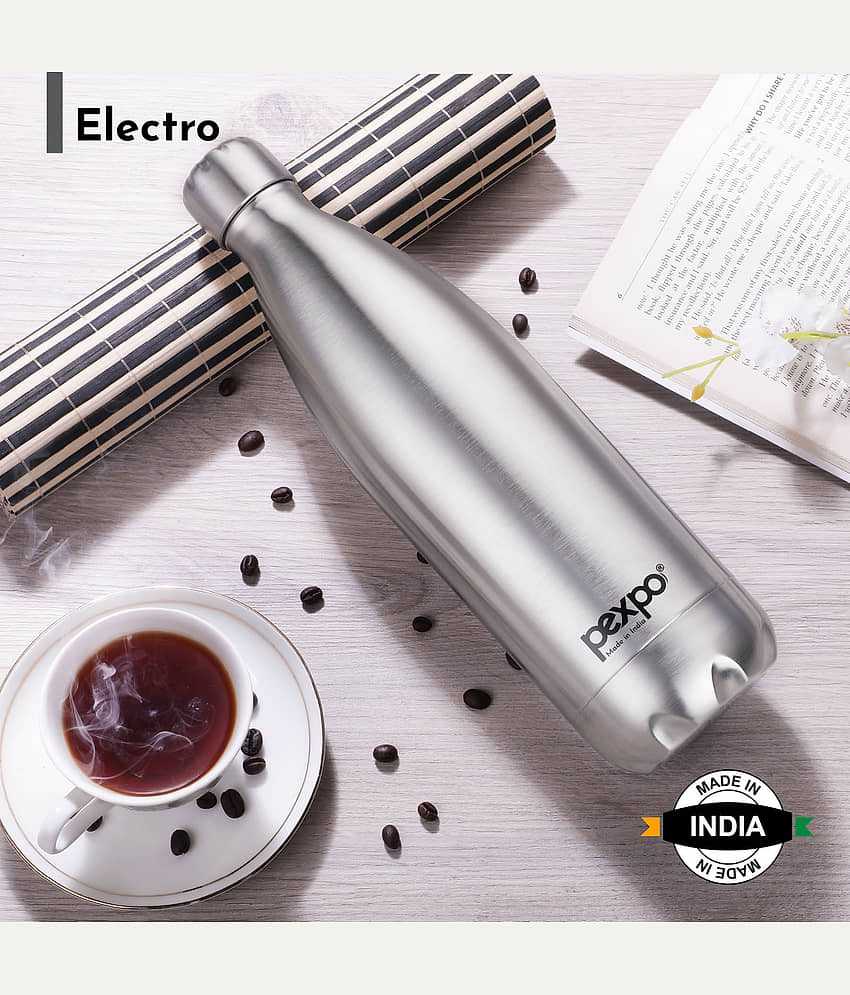 Pexpo 500ml 24 Hrs Hot and Cold ISI Certified Flask, Electro Vacuum insulated Bottle (Pack of 1, Silver) view 2