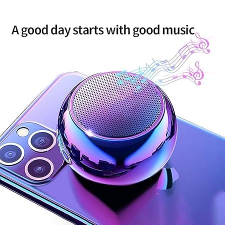 Ultra Boost Mini Portable Bluetooth Wireless Speaker | Heavy Bass, Clear Sound, Round Metal Design, Fast Charging & Long Battery Backup for Home, Office view 2