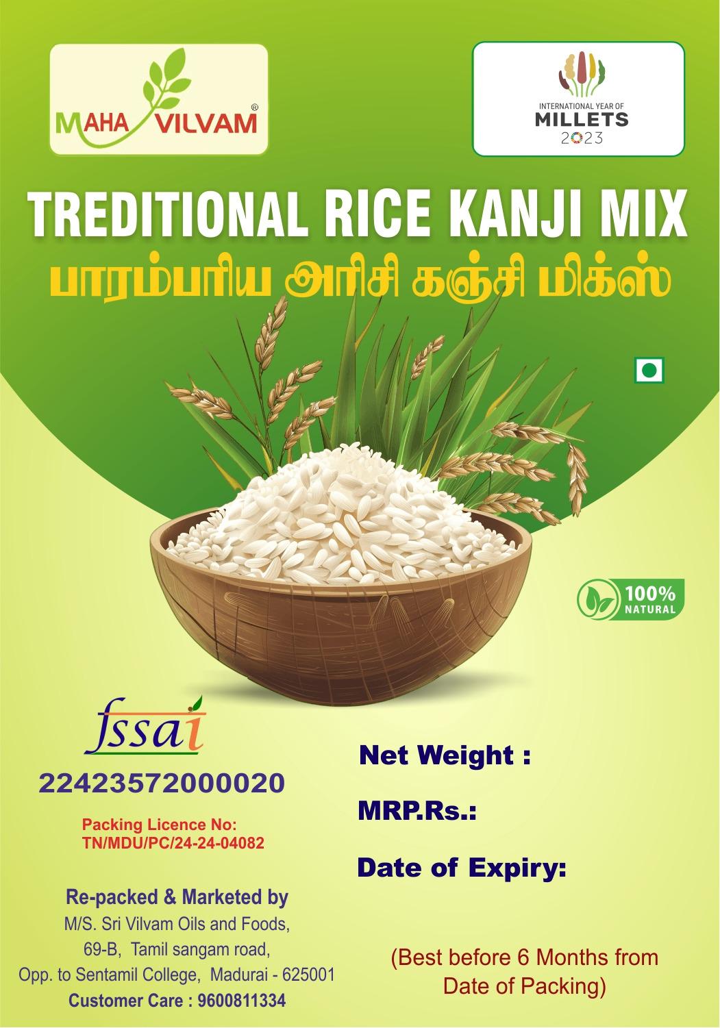 Treditional rice porridge mix