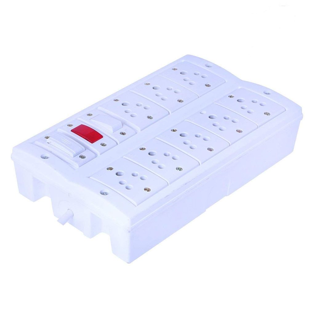 INDRICO Power Strip Extension Multi Outlet Board Fitted with 8 Anchor Sockets(5 Amp) with 4 Metre Chord with 15 Amp Plug view 2