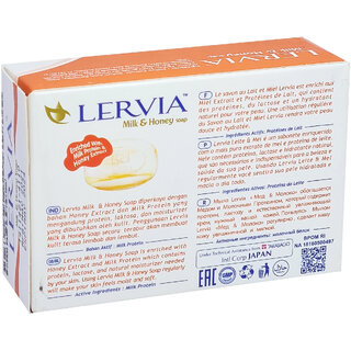 Lervia Milk Protein And Honey Extract Soap - Pack Of 3 (90g) view 2