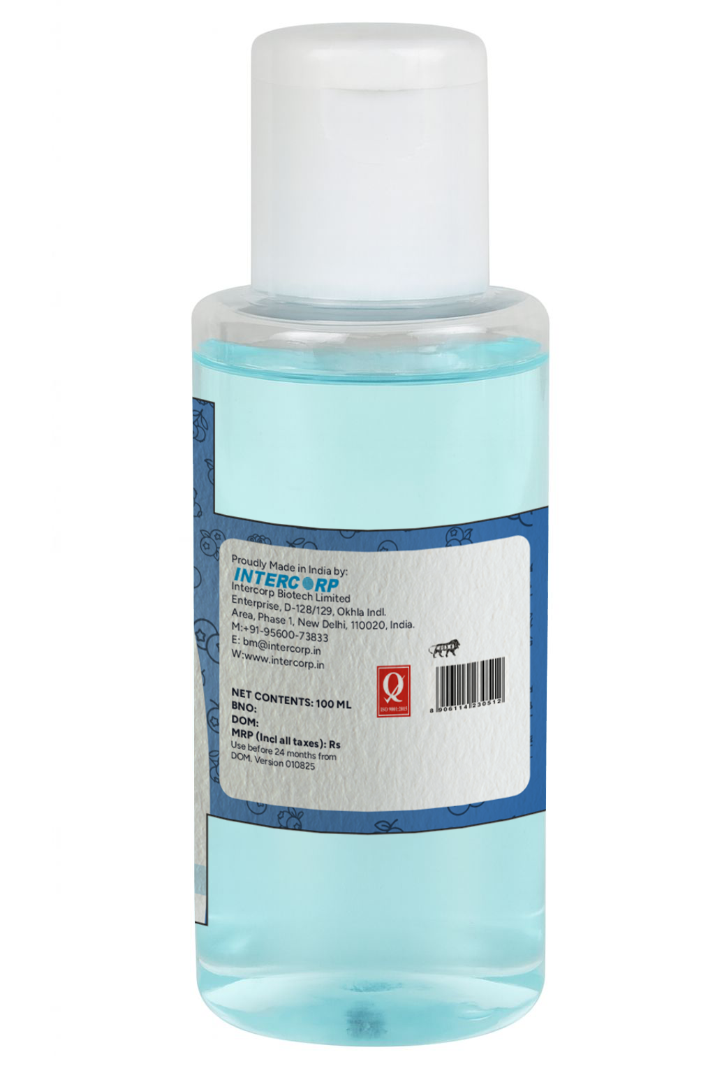 INTERCORP FOMY 75% Isopropyl Alcohol-based Hand Rub Sanitizer and Disinfectant, 100 ml (Blueberry) view 2