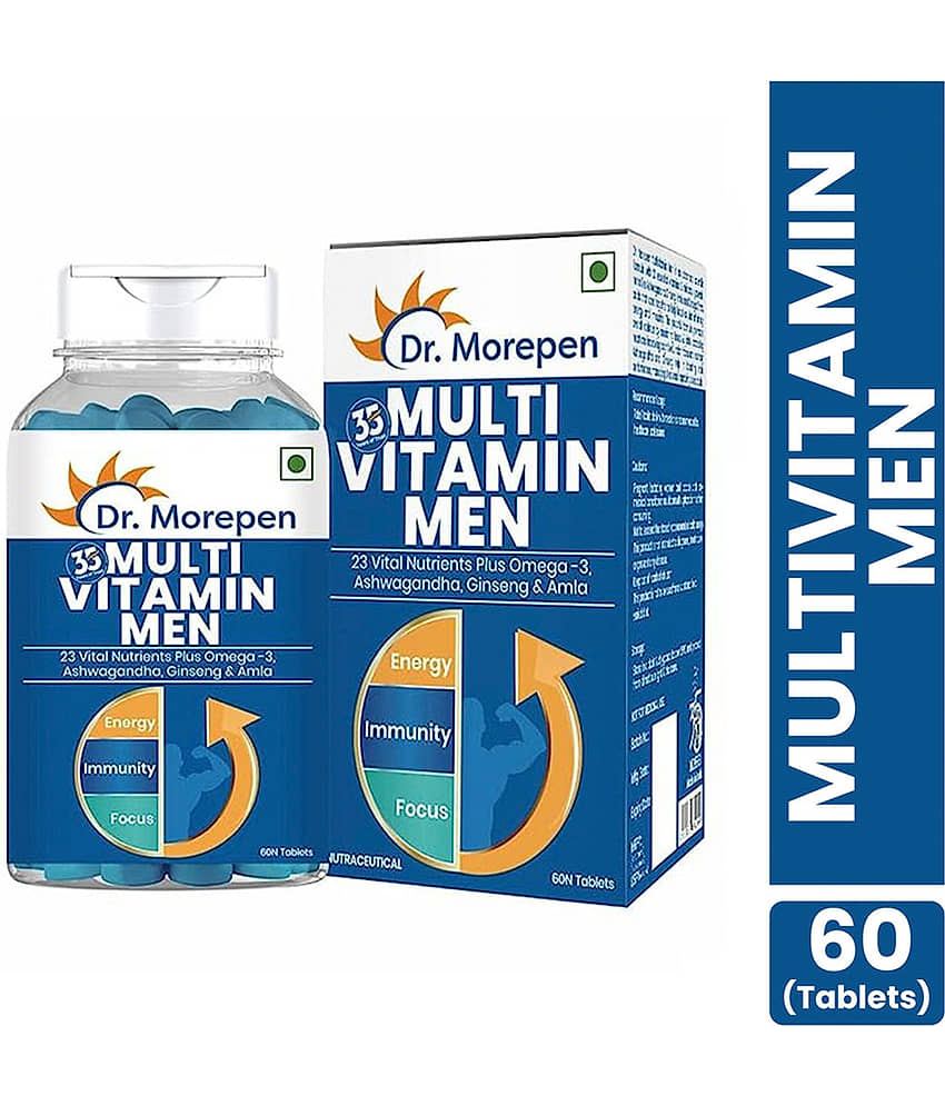 Dr. Morepen Multivitamin for Men with Omega3, Ashwagandha, Ginseng & Amla (60 Tablets ) view 2