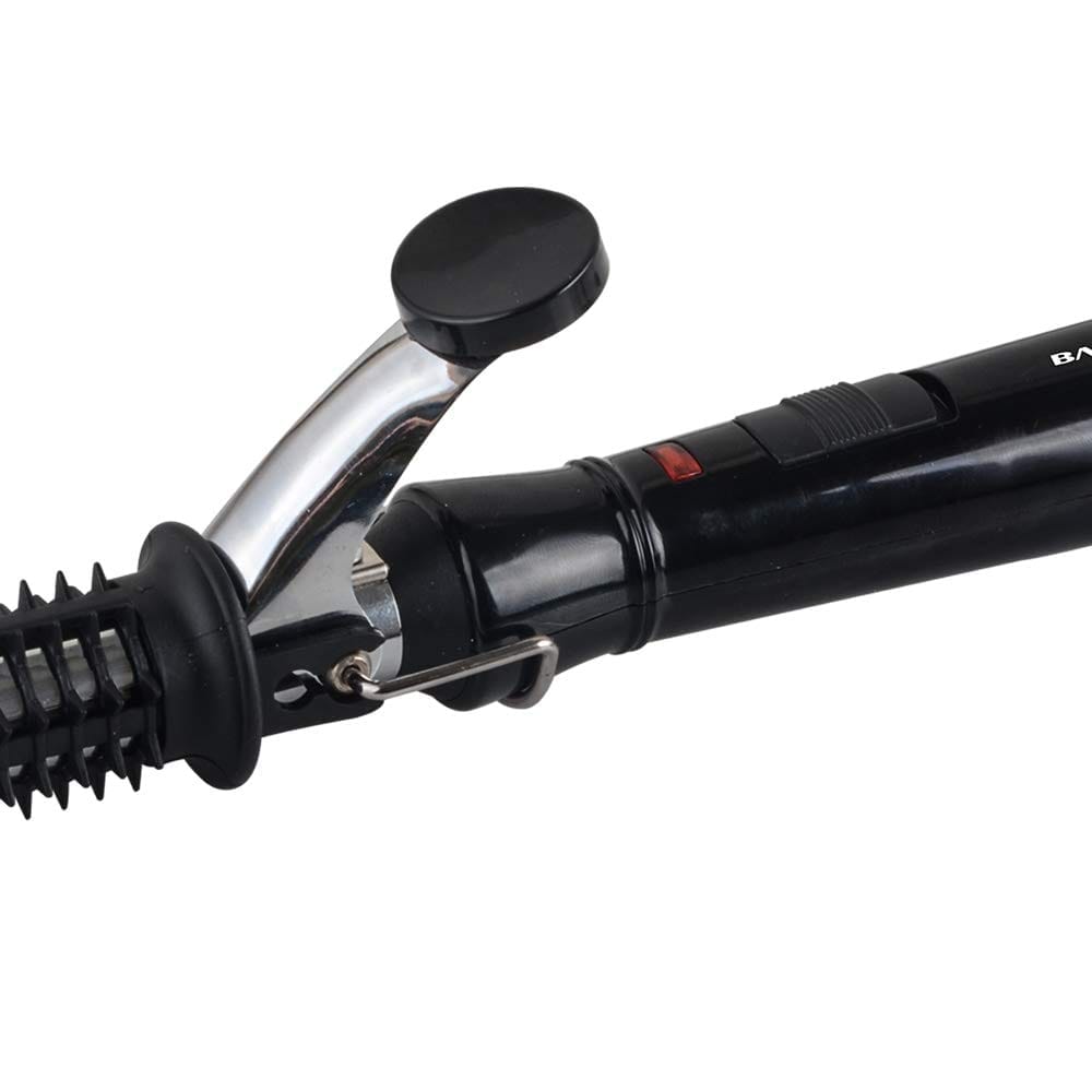 BALTRA Viviana Hair Curler with Brush Attachment (19mm) Aluminium Plates Hair Curler for Long Lasting Bouncy Curls, Fast Heat Up, 2 Heat Settings, Salon Brush for Better Result, Black view 2