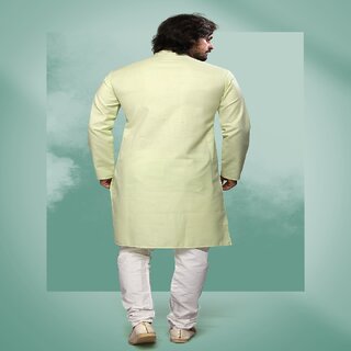 Raivat Ethnic Pista Green Colour Cotton Pintux Work Kurta Pajama 1643 view 2