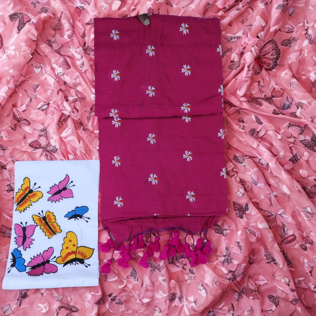 Khadi handloom Cotton Prijatak Saree [27X5X32cm] view 2