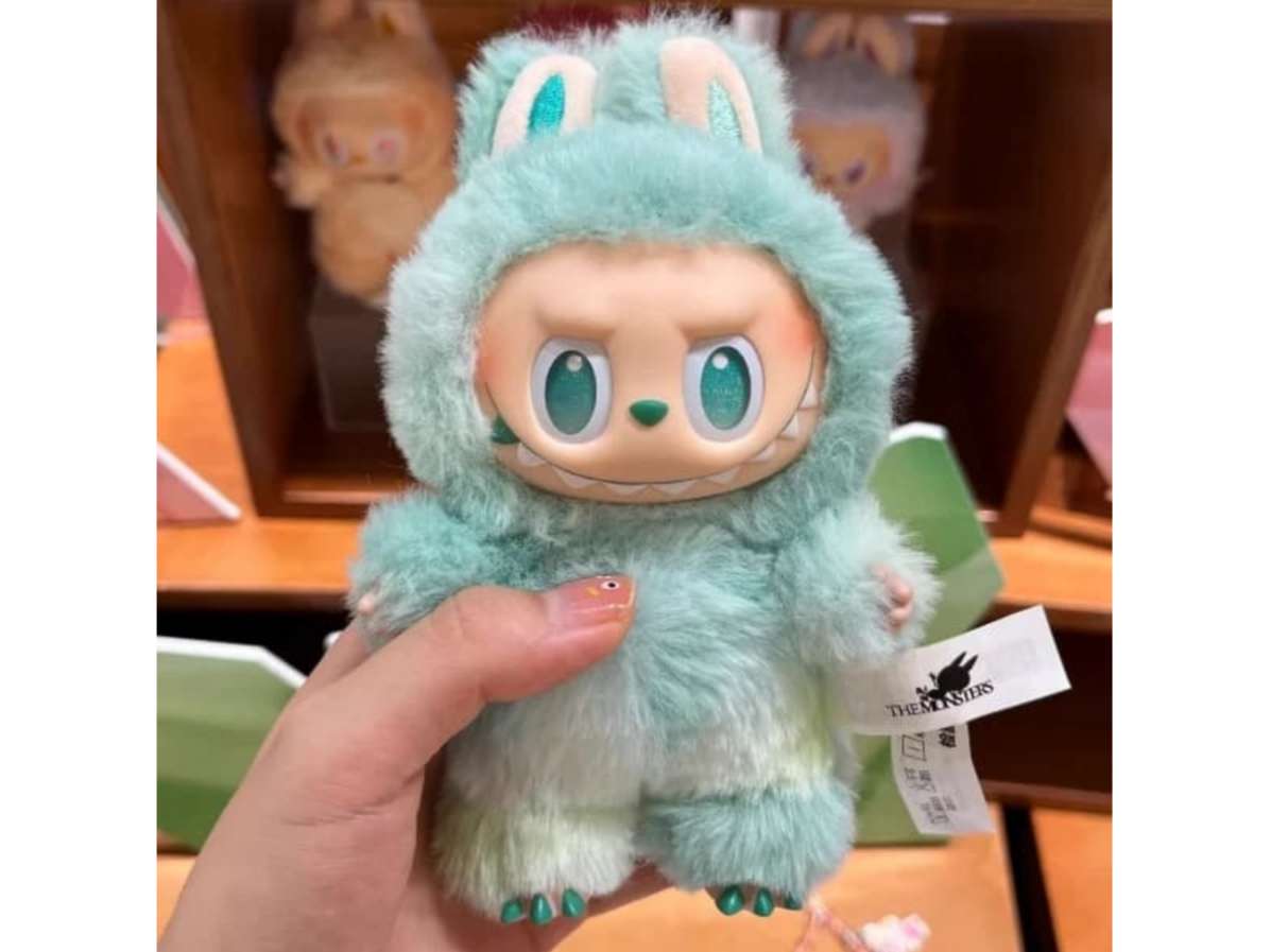 Pastel Rainbow Labubu Plush Charm - Adorable Collectible Toy