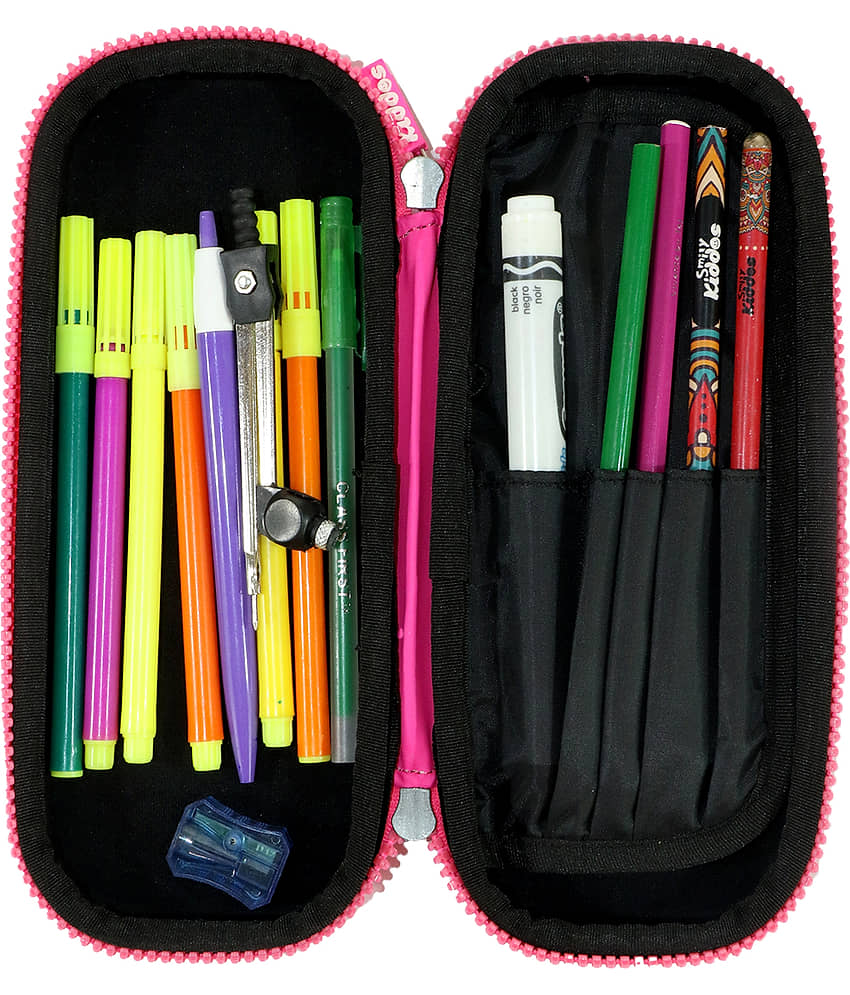 Smily kiddos Small pencil case plain pink view 2