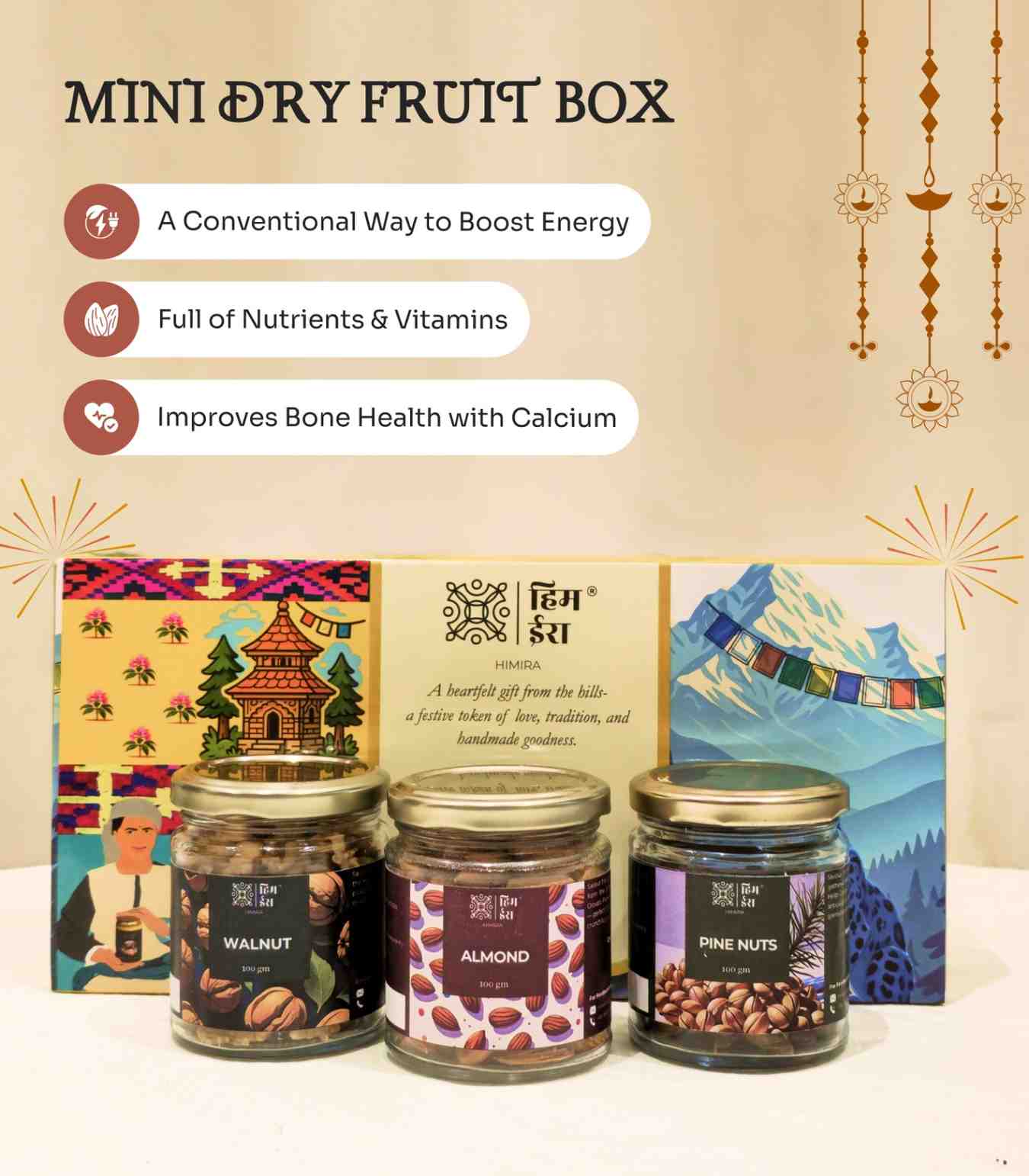 Mini Dry Fruit Diwali Gift Box: Nature’s Richness view 2
