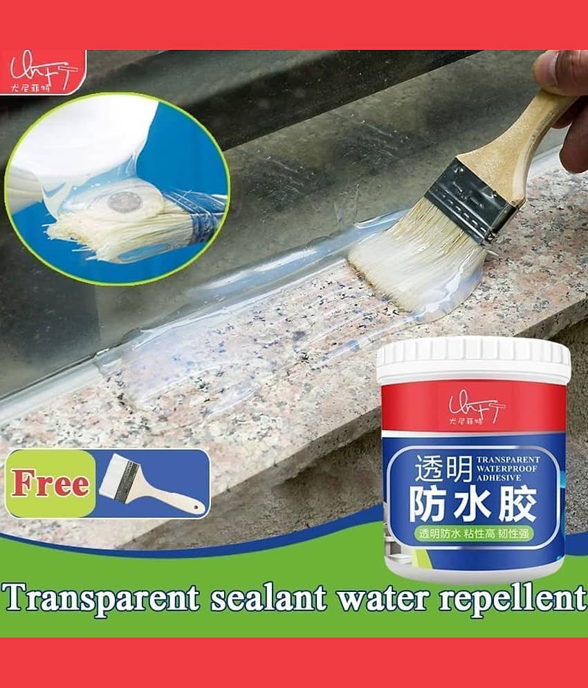 (Pack 2) Crack Seal Glue 300gm with Brush, Transparent Waterproof Glue, Leakage proof glue, Leakage Glue, wall leakage glue, waterproof adhesives GLUE, Water leakage glue view 2